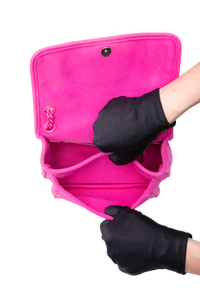 MIU MIU CANAPA CHAIN FLAP CANVAS FUXIA
