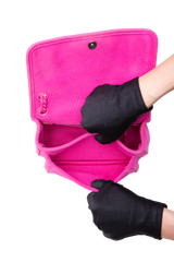 MIU MIU CANAPA CHAIN FLAP CANVAS FUXIA