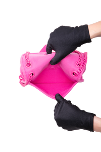 MIU MIU CANAPA CHAIN FLAP CANVAS FUXIA