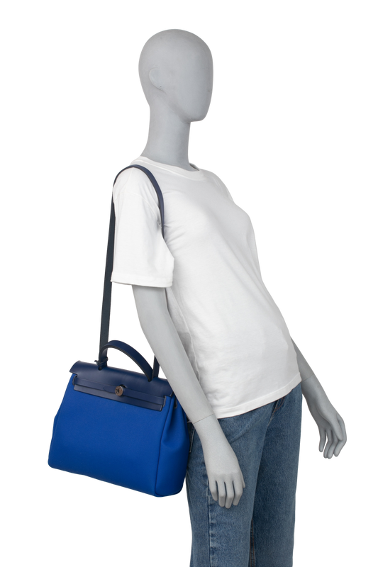 HERMÈS HERBAG ZIP 31 BAG BLUE ELECTRIQUE