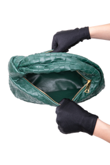 BOTTEGA JODIE SMALL INTRECCIATO FOREST GREEN