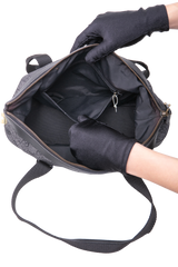 GUCCI SMALL GG CANVAS DUFFLE BAG NYLON BLACK