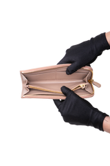 PRADA WALLET CONTINENTAL ZIP AROUND SAFFIANO ROSE POWDER