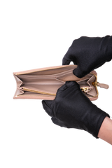 PRADA WALLET CONTINENTAL ZIP AROUND SAFFIANO ROSE POWDER