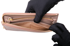 PRADA WALLET CONTINENTAL ZIP AROUND SAFFIANO ROSE POWDER