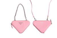 PRADA MINI TRIANGLE CROSSBODY SAFFIANO PETALO