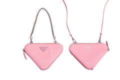 PRADA MINI TRIANGLE CROSSBODY SAFFIANO PETALO