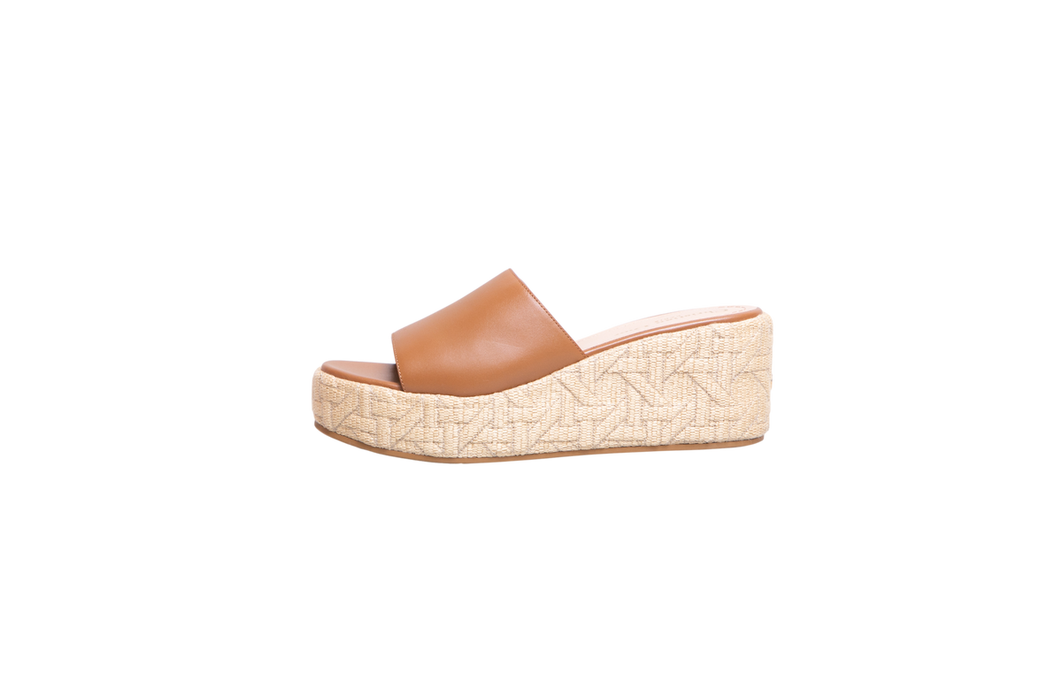 DIOR SANDAL ATTITUDE MULE CALFSKIN CARAMEL - 35 BR