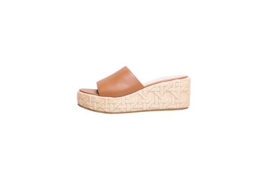 DIOR SANDAL ATTITUDE MULE CALFSKIN CARAMEL - 35 BR