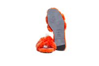 HERMÈS SANDAL ORAN SHEARLING FUR ORANGE - 34 BR