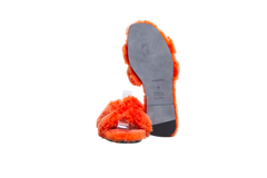 HERMÈS SANDAL ORAN SHEARLING FUR ORANGE - 34 BR