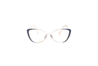 MIU MIU CAT EYE EYEGLASSES METAL GOLD/BLUE/WHITE