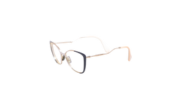 MIU MIU CAT EYE EYEGLASSES METAL GOLD/BLUE/WHITE