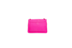 MIU MIU CANAPA CHAIN FLAP CANVAS FUXIA