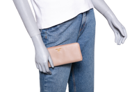 PRADA WALLET CONTINENTAL ZIP AROUND SAFFIANO ROSE POWDER