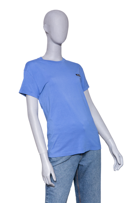 MIU MIU T-SHIRT COTTON BLUE