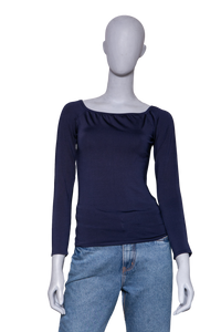 RALPH LAUREN LONG SLEEVE TOP NAVY