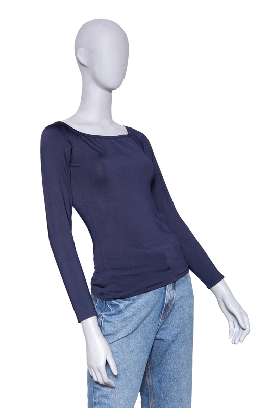 RALPH LAUREN LONG SLEEVE TOP NAVY
