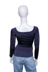 RALPH LAUREN LONG SLEEVE TOP NAVY