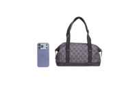 GUCCI SMALL GG CANVAS DUFFLE BAG NYLON BLACK
