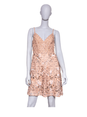 DESAPEGO FABI JUSTUS VALENTINO FLORAL LACE EMBROIDERY MIDI SLIP DRESS ROSE