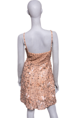 DESAPEGO FABI JUSTUS VALENTINO FLORAL LACE EMBROIDERY MIDI SLIP DRESS ROSE
