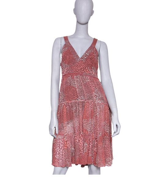 BURBERRY BRIT DRESS PRINTED RED