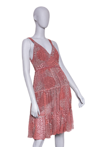 BURBERRY BRIT DRESS PRINTED RED