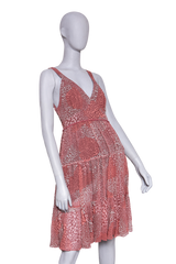 BURBERRY BRIT DRESS PRINTED RED
