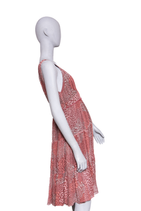 BURBERRY BRIT DRESS PRINTED RED