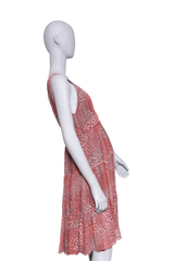 BURBERRY BRIT DRESS PRINTED RED