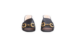 GUCCI SANDALS HORSEBIT SLIDE BLACK