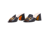 GUCCI SANDALS HORSEBIT SLIDE BLACK