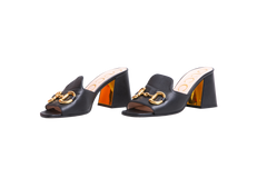 GUCCI SANDALS HORSEBIT SLIDE BLACK