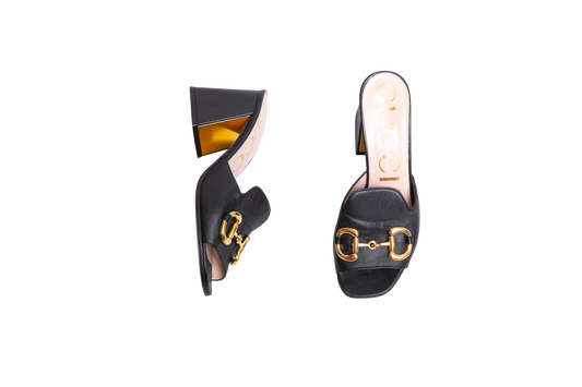 GUCCI SANDALS HORSEBIT SLIDE BLACK