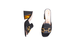 GUCCI SANDALS HORSEBIT SLIDE BLACK