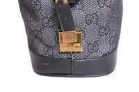 GUCCI SMALL GG CANVAS DUFFLE BAG NYLON BLACK