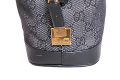 GUCCI SMALL GG CANVAS DUFFLE BAG NYLON BLACK