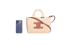 CELINE CABAS THAIS SMALL IN RAFFIA TANNED