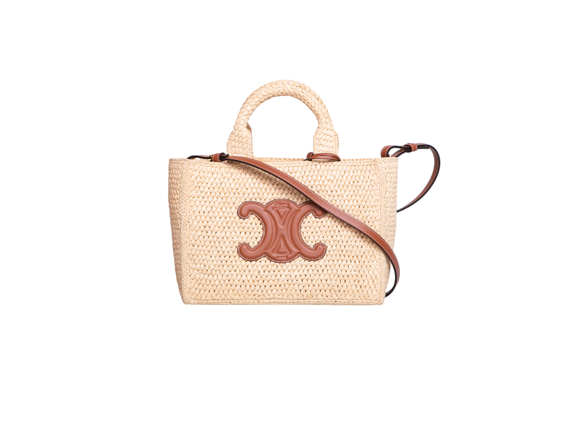 CELINE CABAS THAIS SMALL IN RAFFIA TANNED