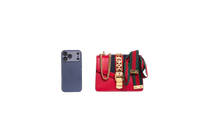 GUCCI SYLVIE SMALL WEB LEATHER RED