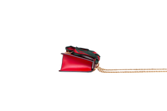 GUCCI SYLVIE SMALL WEB LEATHER RED