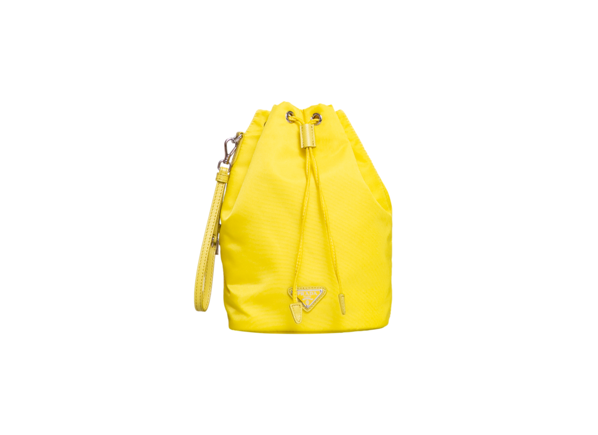 PRADA CONTENITORE MANIGLIA RE-NYLON LEMON YELLOW