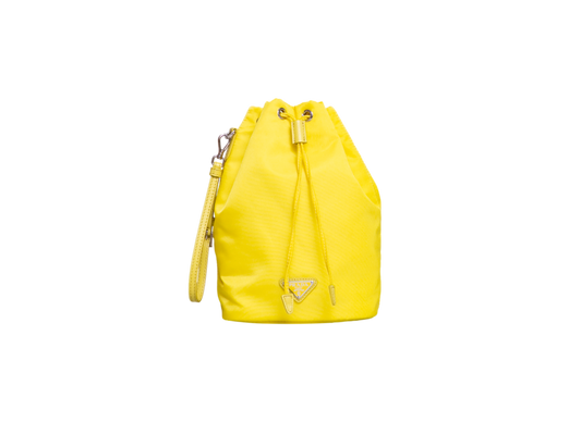 PRADA CONTENITORE MANIGLIA RE-NYLON LEMON YELLOW