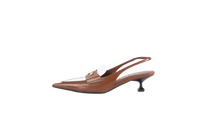 MIU MIU MOCASSIM SLINGBACK BROWN - 35 BR