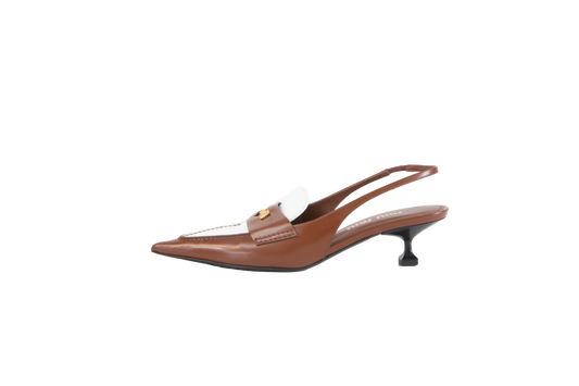 MIU MIU MOCASSIM SLINGBACK BROWN - 35 BR