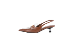 MIU MIU MOCASSIM SLINGBACK BROWN - 35 BR