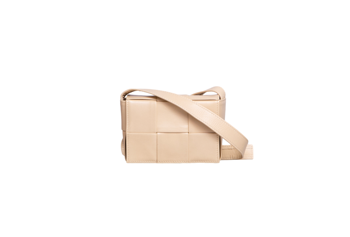 BOTTEGA CANDY CASSETTE MAXI INTRECCIATO BEIGE