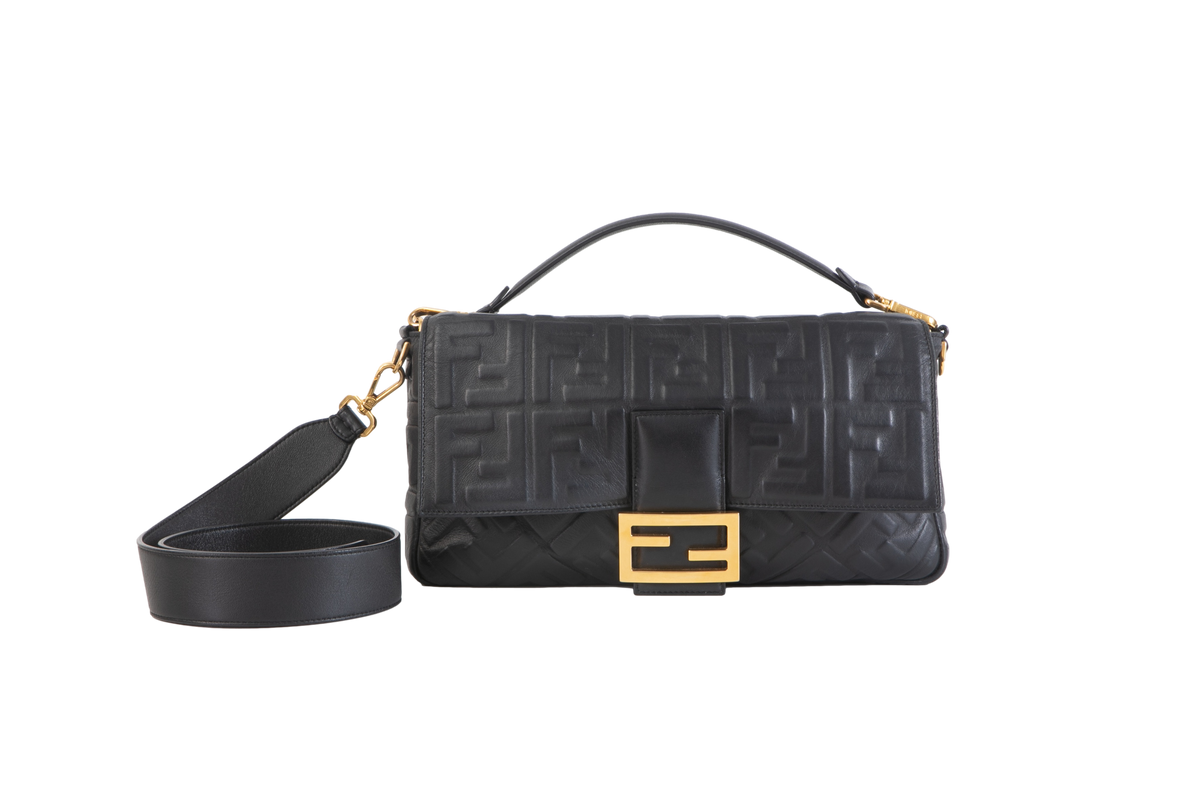 FENDI BAGUETTE ZUCCA EMBOSSED