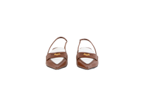 MIU MIU MOCASSIM SLINGBACK BROWN - 35 BR